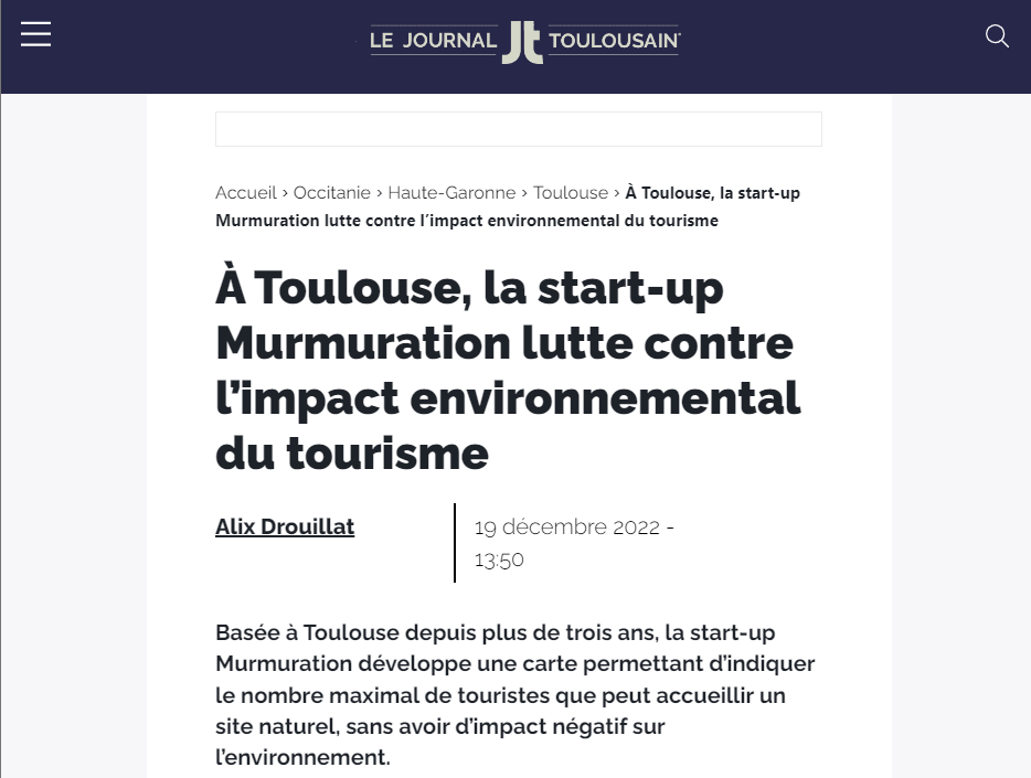 In Toulouse, the start-up Murmuration fights against the environmental impact of tourism