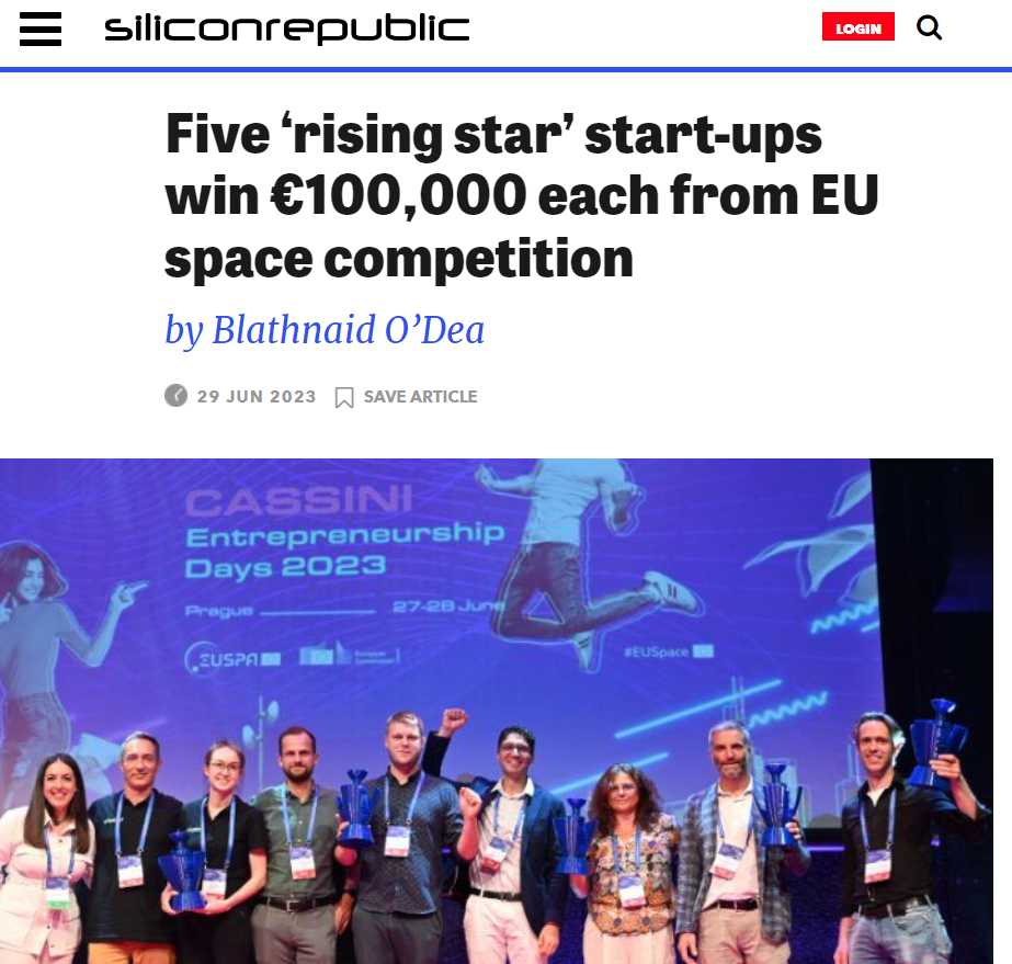 Cinco start-ups ‘estrellas en ascenso’ ganan 100.000 € cada una en un concurso espacial de la UE