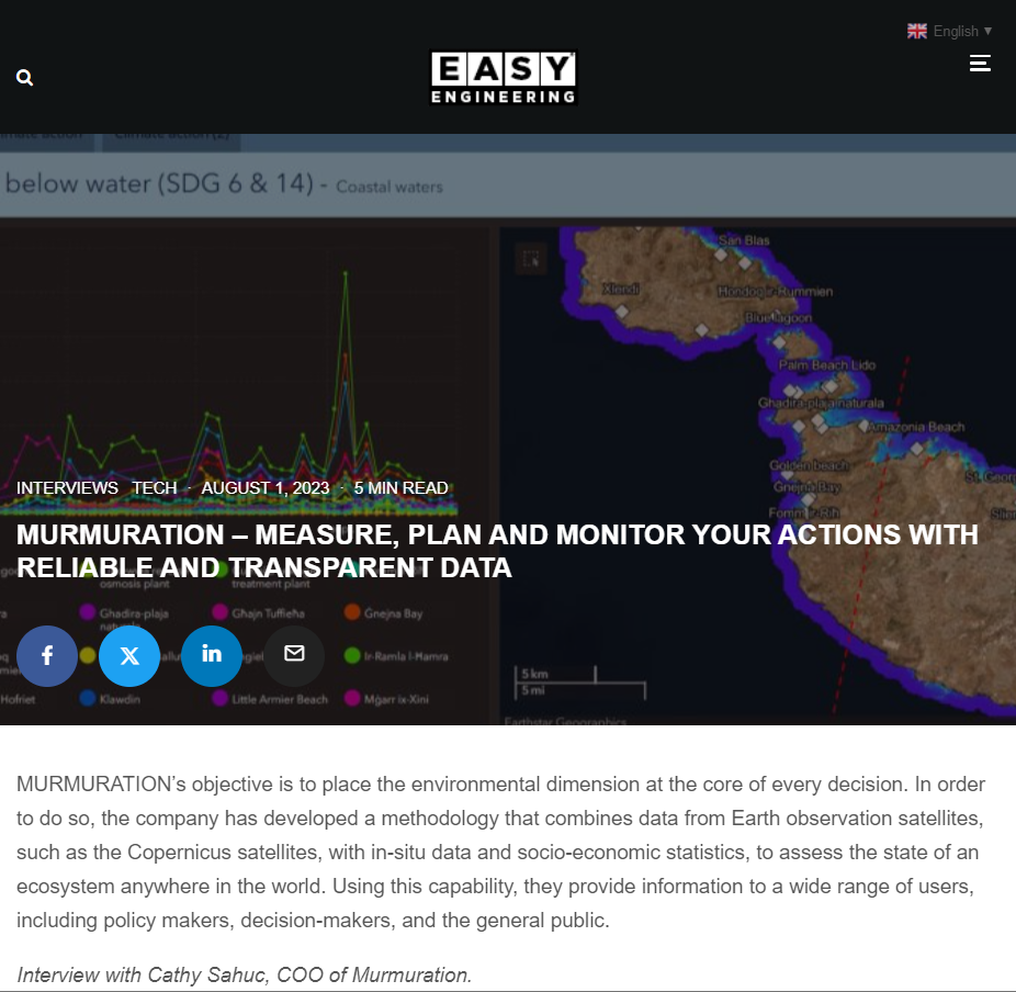 Murmuration – Mesurez, planifiez et surveillez vos actions avec des données fiables et transparentes