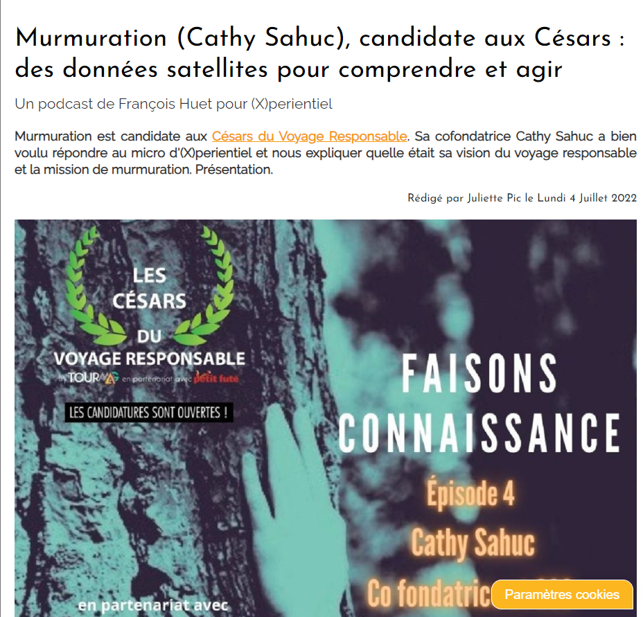 Murmuration (Cathy Sahuc), candidate aux Césars : des données satellites pour comprendre et agir