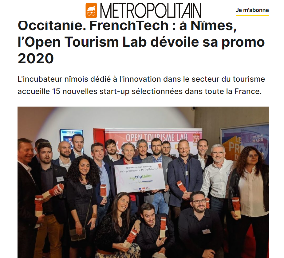 Occitanie. FrenchTech : à Nîmes, l’Open Tourism Lab dévoile sa promo 2020