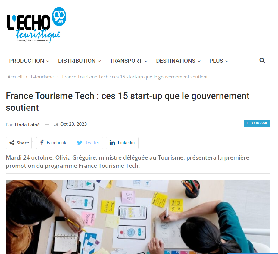 France Tourisme Tech: Estas 15 start-ups que el gobierno apoya