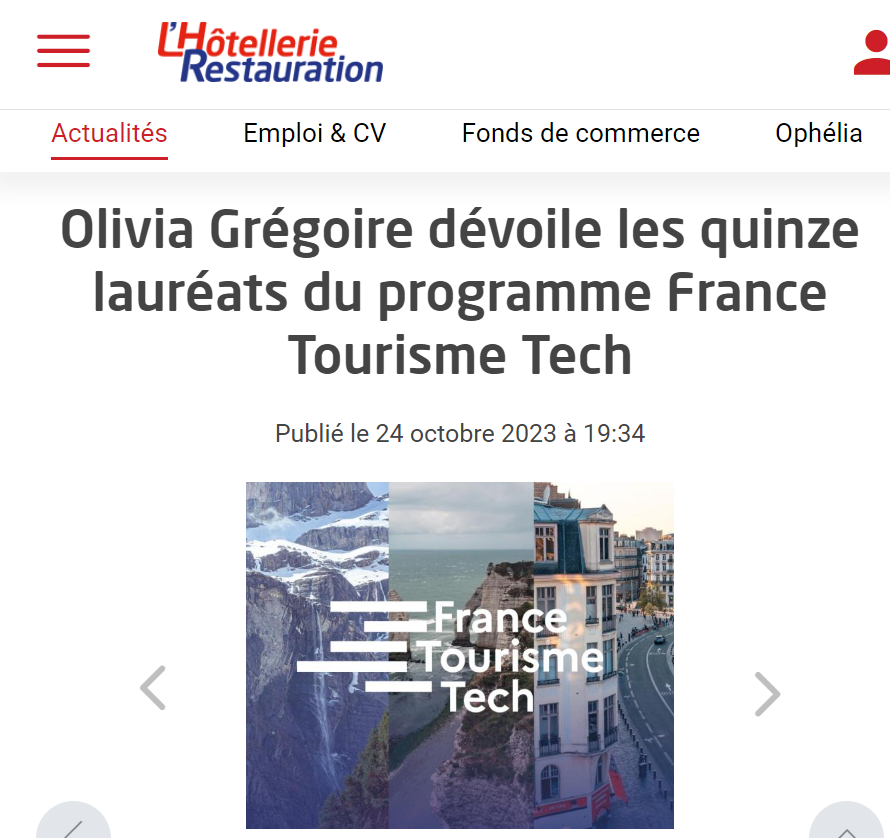 Olivia Grégoire revela a los quince ganadores del programa France Tourisme Tech