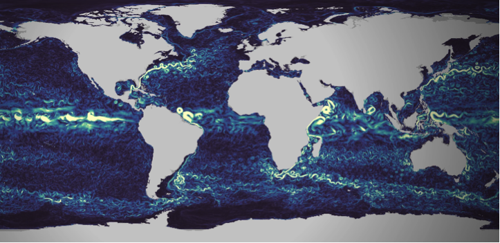 Visualization of Copernicus Marine currents numerical models, ©Copernicus